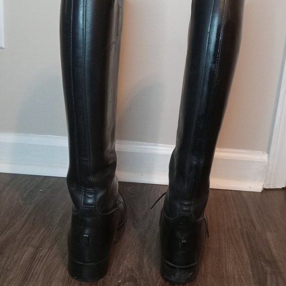 E. Vogel custom black leather field boots ladies size 7 - Picture 3 of 11